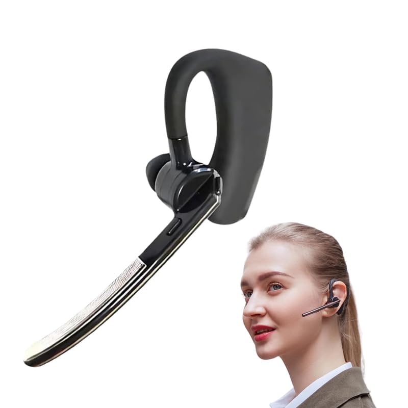 Drumstone TopRated 𝟏𝟓𝐘𝐫 𝐖𝐚𝐫𝐫𝐚𝐧𝐭𝐲 Bluetooth Noise Canceling Earpiece with Mic Wireless Headset for Calls & Music for Android & iOS Devices Earphone | Ideal Gift for Professionals