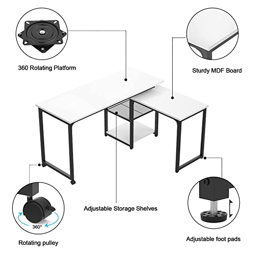 Buy Armocity 360° Rotating Desk with Outlets and USB Ports, Reversible