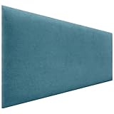 DHOME Cabecero Tapizado Liso de Tela Aqualine Altura 70CM Grosor 4cm y 8cm para Pared Acústicos Cabeceros Cabezal Absorbentes Cama Dormitorio (Tela Turquesa, Grosor 8cm)