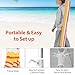 HAPPYGRILL 6.5 FT Beach Umbrella with Sand Anchor, Portable Outdoor Sunshade with Push Button Tilt, Sun Protection, Carrying Bag, Vented Canopy, Patio Parasol for Garden Pool Backyard (Yellow)