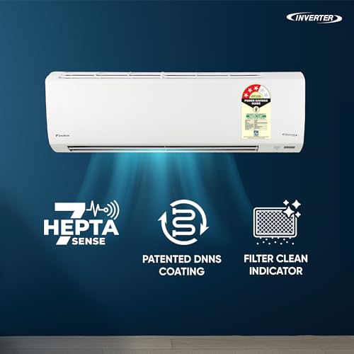 Image of Daikin 1.8 Ton 3 Star, New star rated, Inverter Split AC (Copper, PM2.5 Filter, ATKL60XV16, White)