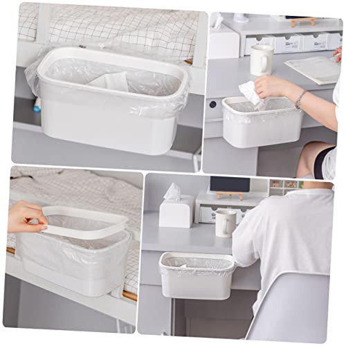 Bote de basura colgante rectangular blanco 2 pcs miniatura 7
