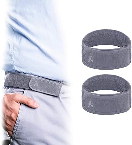 BeltBro Titan Grey 2-Small No Buckle Elastic Belt For Men — Fits 1.5 Inch Belt Loops, Comfortable and Easy To Use