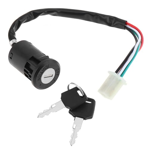 Flaconi Interruptor de Llave de Encendido para Motocicleta,Interruptor de Llave de Encendido,Interruptor de Encendido con Llave de 4 Cables,para Motocicleta Taotao ATV Quad Scooter Eléctrico