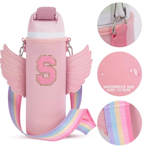 Sac de transport pour bouteille d'eau rose S 700ml avec sangle réglable - 6
