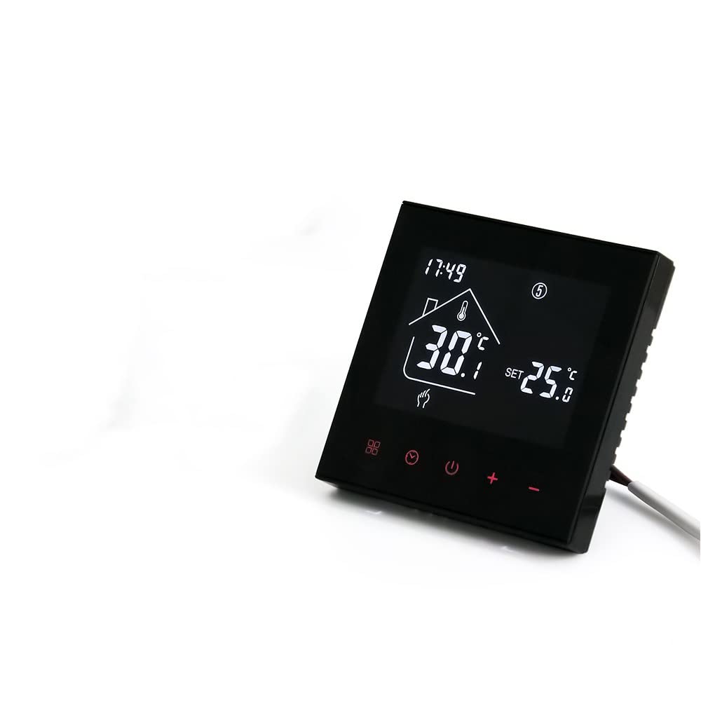 Thermostat with WiFi Smart Home Thermostat Heating Floor Electric Heating Boiler Thermostat (Color : Black, Size : WP(3A))