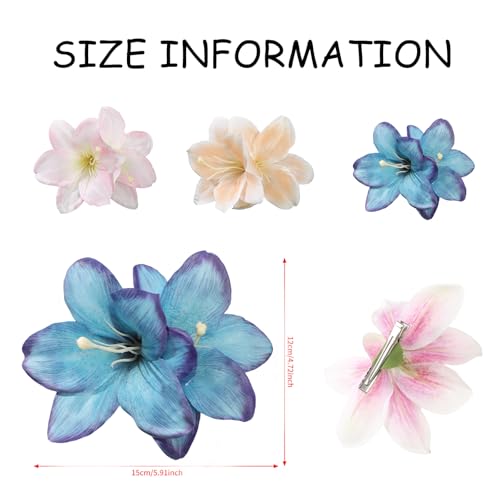 3 Pinzas para el Pelo Flor hawaiana para Mujer miniatura 2
