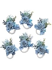 6pcs Blue Wrist Corsages