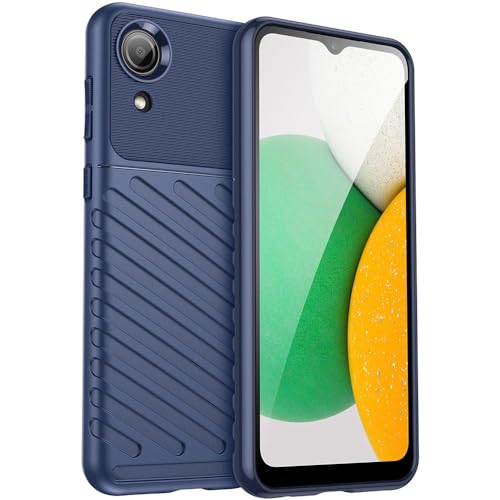 Image of amazon basics Basic Case for Samsung Galaxy A03 Core 4G (Carbon Fiber Blue)