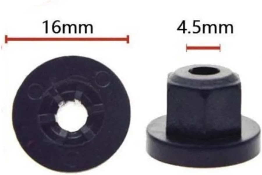 20Pcs Plastic Nut With Ring Plastic Fastener Arch Bumper Panel Retainer Clip Rivet Compatible Auto Replace Fasteners