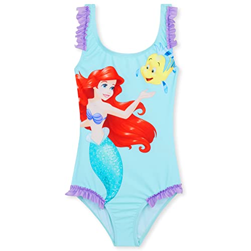 Image of Disney Girls One Piece Swimming Costume, Comfortable Stretchy Swimsuit - Girls Gifts