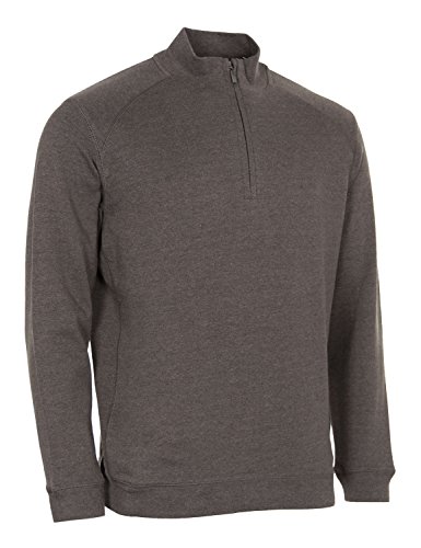 Kirkland Signature Men's 1/4 100% Cotton Active Pullover SIZE M MEDIUM BROWN