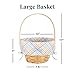 Let's Make Memories Personalized Easter Basket for Kids - For Boys - For Girls - Embroidered Name - Create Your Own - Fillable - Wicker - Easter Basket Stuffers - Large - Blue Bunny Applique