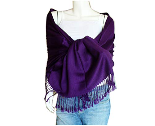 SCARF_TRADINGINC® Large Soft 100% Twill Pashmina Scarf Shawl Wrap4