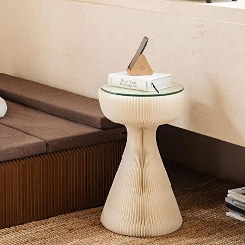 Table d'appoint pliable 33 cm petite table basse ronde jardin cour - 3
