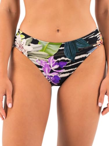 Bikini Brief Fantasie Maldives Noir Multicolore Maillot Bas Taille L