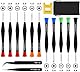 weefu Mini Schraubenzieher set，11 Uhrmacher Schraubendreher, Torx Für PS4 Brillen Reparatur Kleine Brille Feinschraubendreher Komme Mit 2 Pinzette 1 Magnetisierer und Aufbewahrungstasche