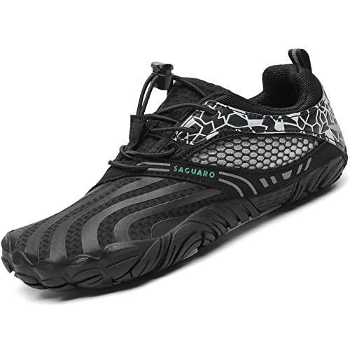 SAGUARO Niño Niña Antideslizante Fivefingers Minimalistas Niños Zapatillas Barefoot Surf Negro Gr.27
