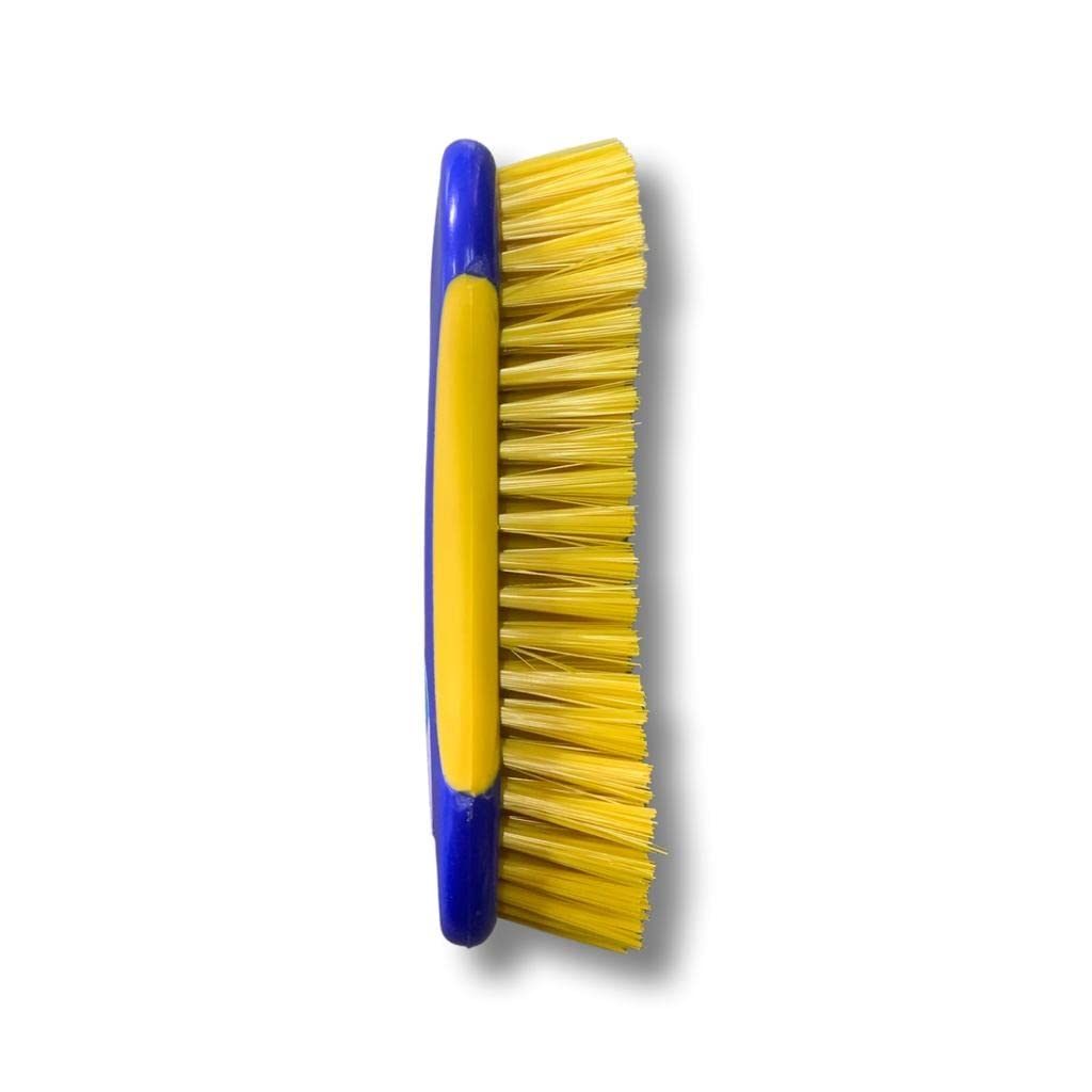 RozenbalNylon Cleaning and Scrubbing Hand Brush - Ergonomic Grip, Durable Bristles for Tough Stains, Multipurpose Scrubber for Kitchen, Bathroom, and Outdoor Cleaning - Compact Design