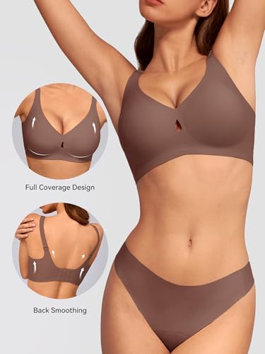 Image of LUCKMEEY Bras for Women No Underwire Wireless Bras - Seamless Push Up Full Coverage Bralettes Comfortable Everyday Bra
