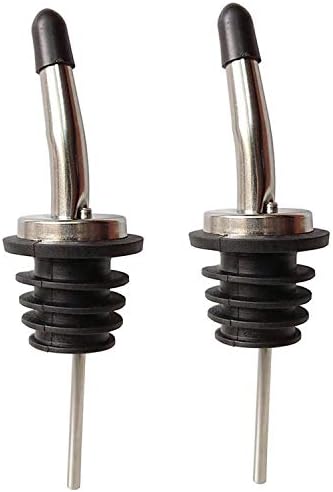 2 Pcs Oil Spout Liquor Pourers Bottle Spout Speed Pourer Olive Oil and Vinegar Stopper Spout for About 3/4" Bottle Mouth, with Dust Caps