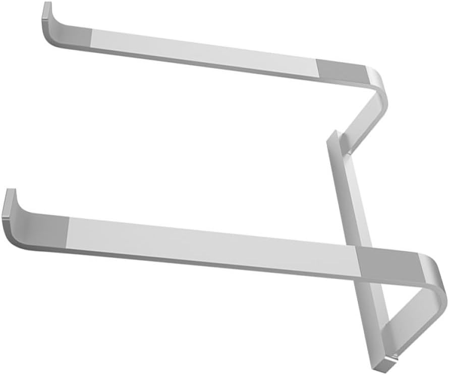 DOITOOL Portable Aluminum Laptop Stand Cooling Rack Elevated Computer Holder for Desk Use, Universal Silver Notebook Riser with Heat Sink Base for Improved Airflow