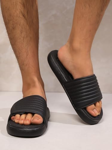 Image of DREAM LAKE Men's Sport Slide Sandals, Flexible Midsole, Casual Beach Slides