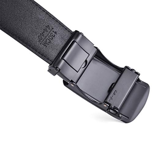 Image of Men Belts Leather Male Slide Ratchet Work Dress Strap w Interchangeable Buckle Beltox