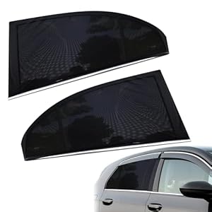 2pcs Car Window Shades, Car Sun Shades Block UV Rays for Side Window, Full Window Mosquito Net Protection Car Blackout Window Covers Sun Shades for Front Rear Side Windows