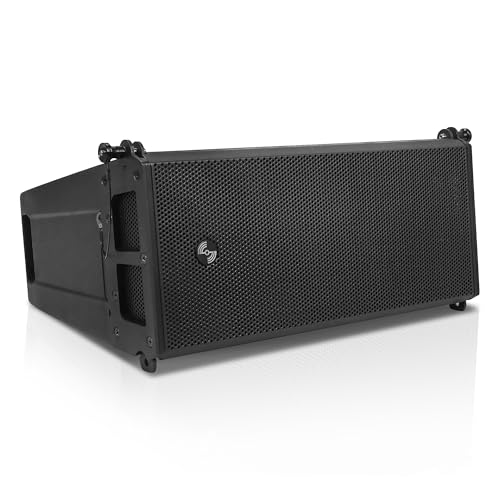 Image of Sound Town ZETHUS Series Dual 6.5 inch Powered Line Array Speaker with Class-D Amplifier, DSP, for Lounge, Club, Bar, Theater, Restaurant, Church, Black(ZETHUS-A26PW)