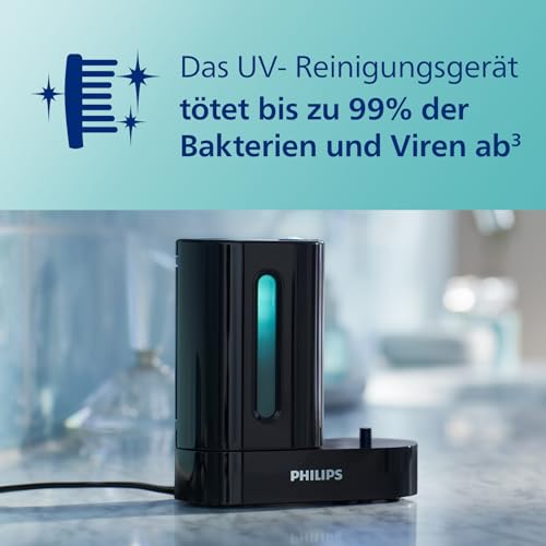Philips Sonicare ProtectiveClean 5100 elektrische Zahnbürste, Schallzahnbürste mit 3 Putzmodi, Drucksensor, Timer, Reiseetui, UV-Reinigungsgerät, Schwarz, Modell HX6850/57 – Bild 4