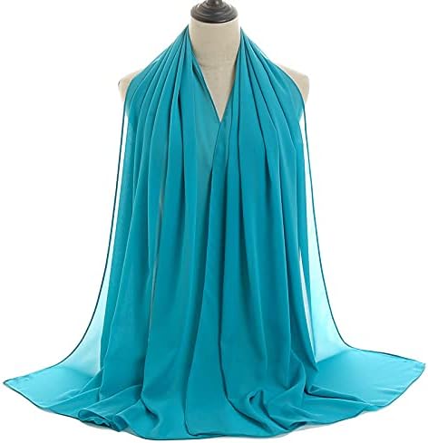 YOUR SMILE for Women Lightweight Breathable Solid Color Soft Chiffon Long Fashion Scarves Sun-proof Shawls Wrap - Image 6