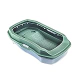 Tortuguera Tanque de acuario de tortuga, hábitat de tortuga, diseño de capa de filtro de hábitat de reptiles, fácil de cambiar el agua y evitar que la tortuga se escape de la caja de tortuga de tanque