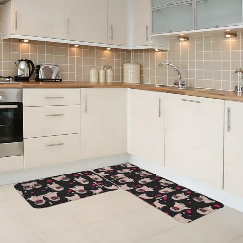 Tapis de sol antidérapants pour restaurant motif carlin, barrière saleté