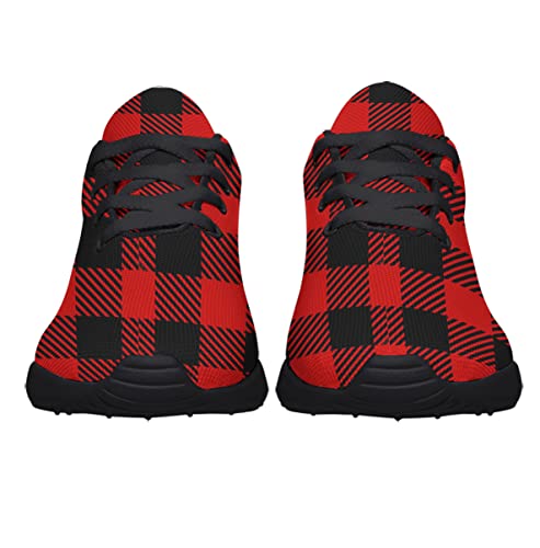 Sonzj-II Plaid Shoes for Womens Mens Athletic Tennis Sneakers Lightweight Walking Running Buffalo Plaid Shoes Gifts for Boy Girl3