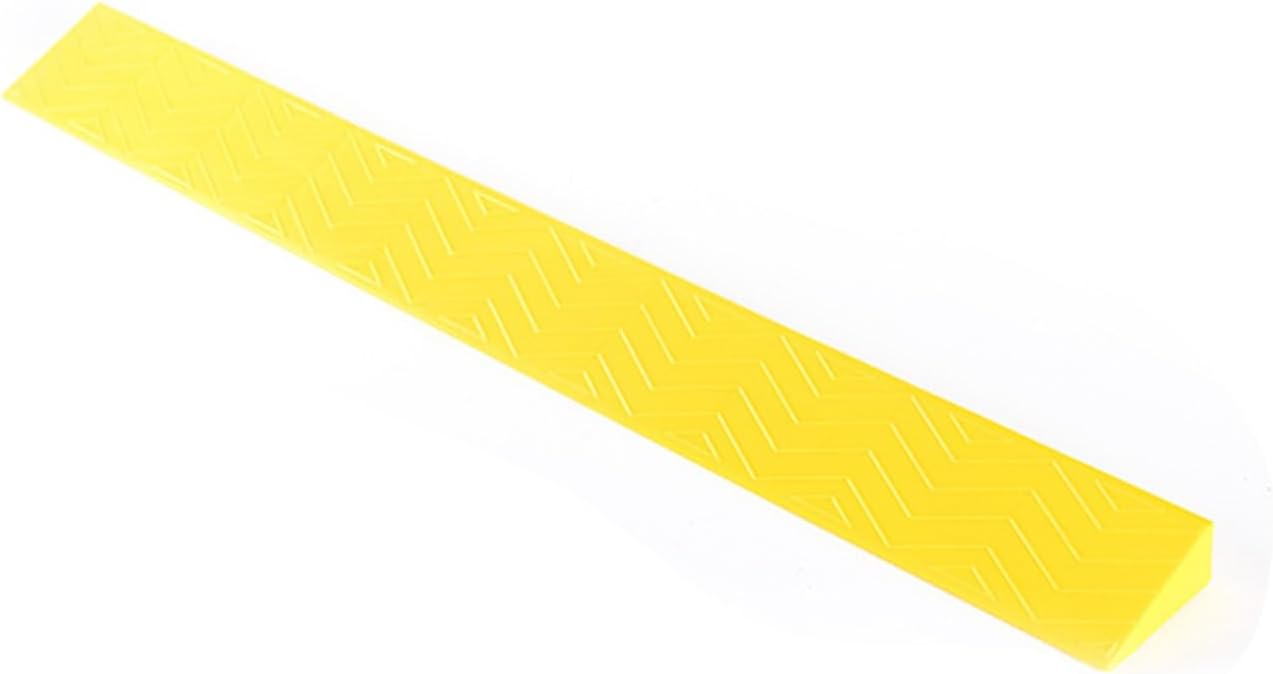 Ramps for Wheelchairs for Home Portable Lightweight Plastic Curb Ramps 1PCS Non-Slip Indoor Handicap Ramp with Stable Grid Structure for Wheelchair Stroller Bikes & Adjustable Size (Color : Bright ye