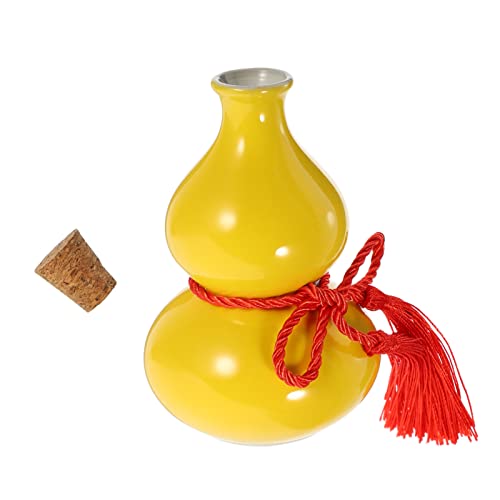 RAKUTE Gourde cruche d'eau Gourde Flacon de vin Gourde Bouteille de vin Gourde Bouteille de saké Gourde Flacon Bouteille Chinois WU Gourde saké Bouteille Pichet