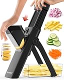 Fullstar Apple Slicer and Corer - 6.2 Inch Fruit Cutter 8 Slices, Strawberry Slicer, Includes 2 Blades, Easy to Use, Sharp Heavy Duty Stainless Steel, Time Saving Meal Prep Tool