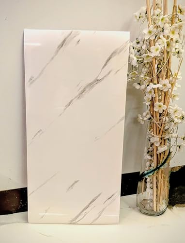 10Pcs Bathroom Wall Panels PVC Cladding Shower Wet Wall Tile Marble Effect Decor Tiles Sticker