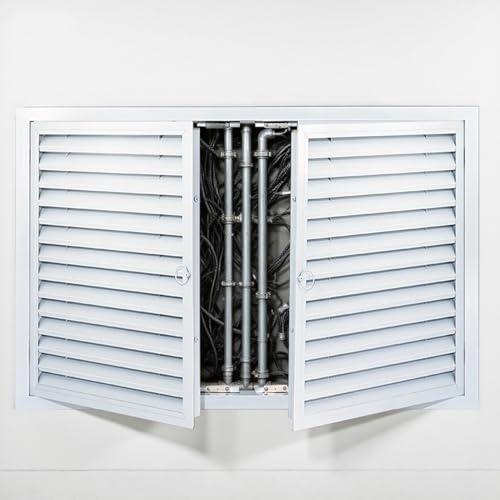 Trappe à double porte magnétique en aluminium, panneau d'accès ventilé pour plomberie - 2