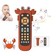 Baby TV Ferngesteuertes Spielzeug mit Licht und Musik, weiches Silikon Beißring Nette Krabbeldeck...