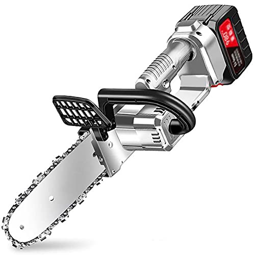 GKZJ Mini Motosierra portátil, sin Cable, Cadena eléctrica con Deflector, se Utiliza para jardín o Recortar árboles,128000H 1 Electric 3 Chains
