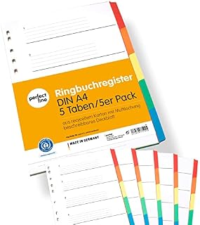 perfect line Segregator DIN-A4, 5-częściowy, zestaw 5 sztuk, karton, Made in Germany