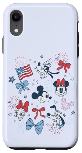 Carcasa para iPhone XR Disney Mickey & Friends Americana Coquette Fireworks July 4