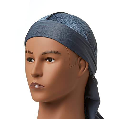 Image of KISS Red Bow Wow Power Wave Velvet Luxe Durag (Charcoal Grey)
