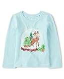 The Children's Place Baby-Girls and Toddler All Holidays Long Sleeve Graphic T-Shirts Christmas Snow Globe 18-24MONTH