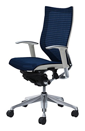 オカムラ オフィスチェア バロン ハイバック 可動肘 座メッシュ ダークブルー CP85AW-FDH4