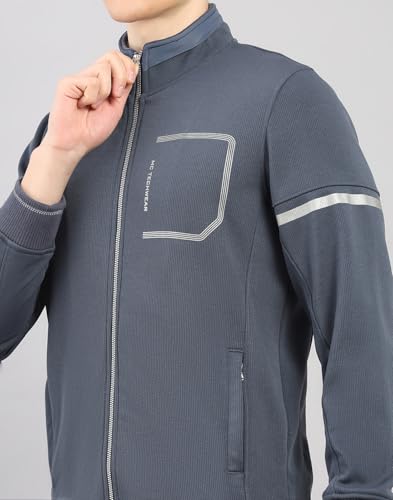 Image of Monte Carlo Men's Regular Fit Solid Stand Collar Full Sleeve Tracksuit| Men Track Suit | Stylish Sportswear Set with Jacket and Lower | Activewear Set For Men's (Pack Of 1)