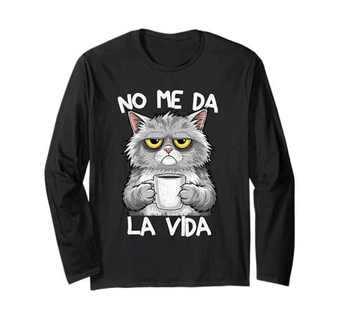 No Me Da La Vida Gato Hombre Divertida Graciosa Ropa Manga Larga