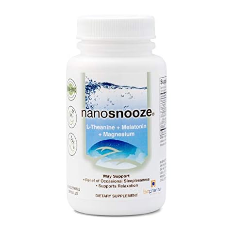 Biopharma Scientific Nanosnooze: Sleep Aid for Adults with Melatonin, Magnesium, L-Theanine, 30 Servings Cover
